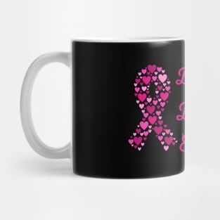 Breast cancer awareness support gift october pink ribbon, breast cancer awareness notebook tee artwork.. Mug